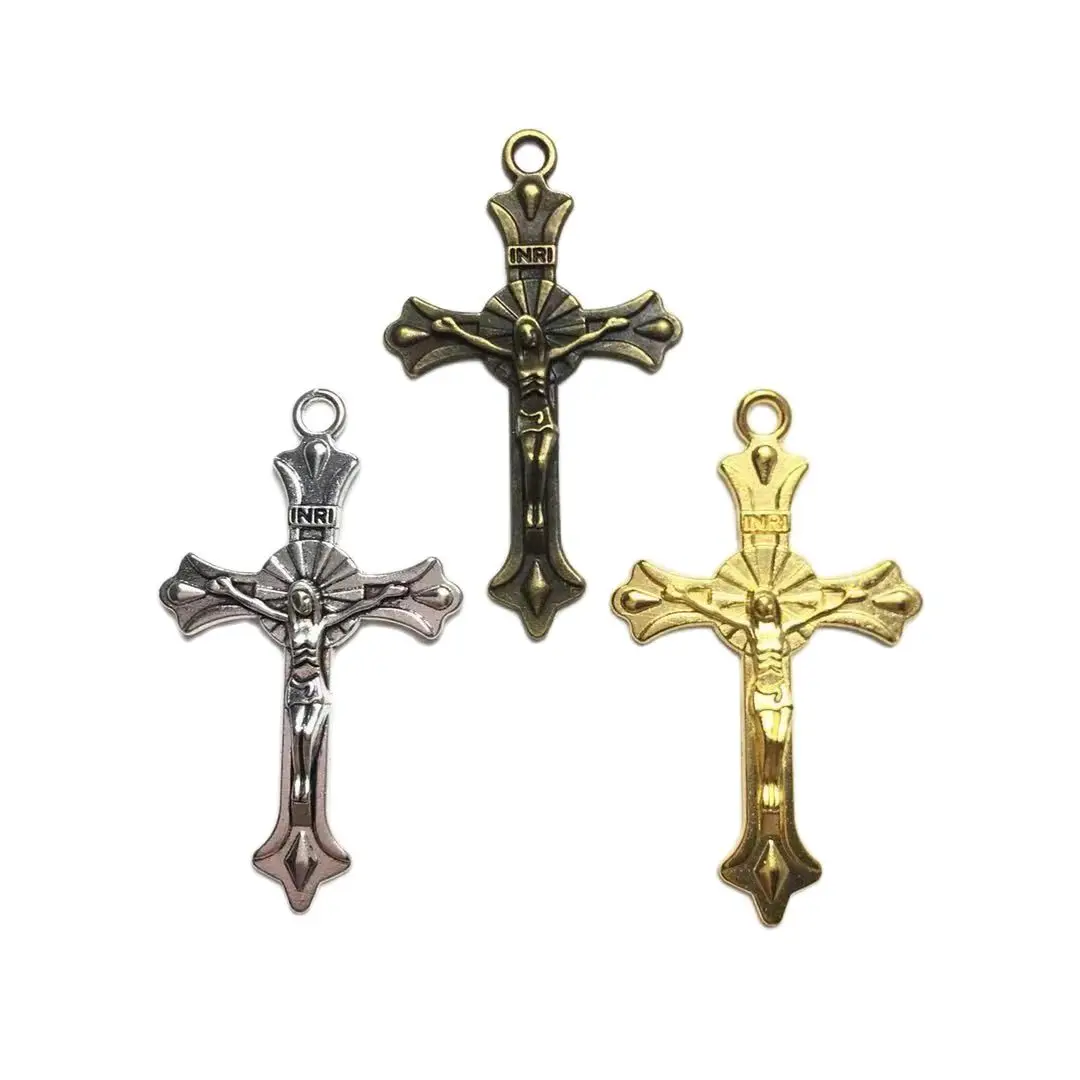 

20 Pcs 37X22mm Retro Religious Cross Charms Fit DIY Necklace Earring Bracelet Anklet Jewelry Makings