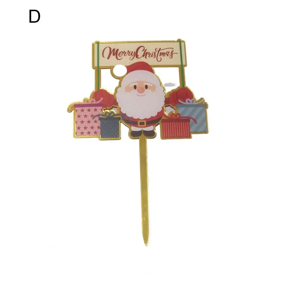 

Wear-resistant Exquisite Christmas Element Xmas Cake Topper Acrylic Cake Topper Sock for Christmas