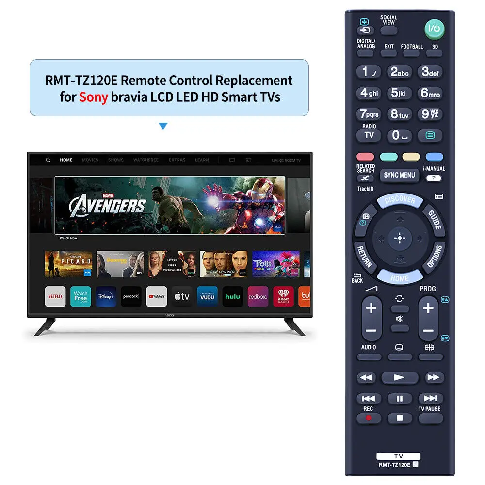 Новый пульт дистанционного управления RMT-TZ120E для телевизора Sony KDL-40R473A KDL-47W800A