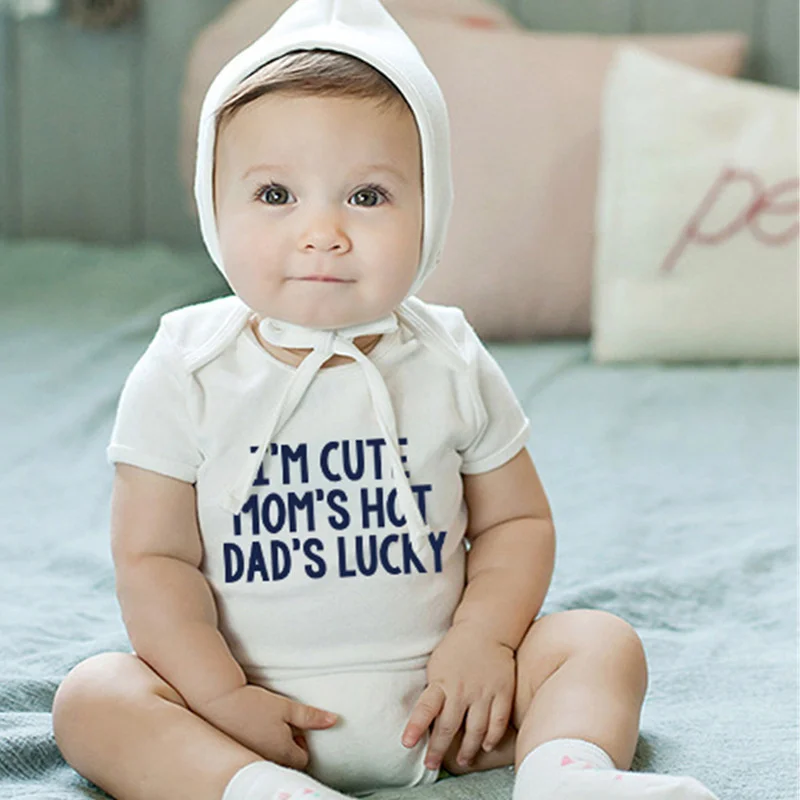

Summer Alphabet Printed Infant Letter Triangular Simple New Born Unisex Jumpsuit Baby Climbing Clothes Toddler Girls And Boys