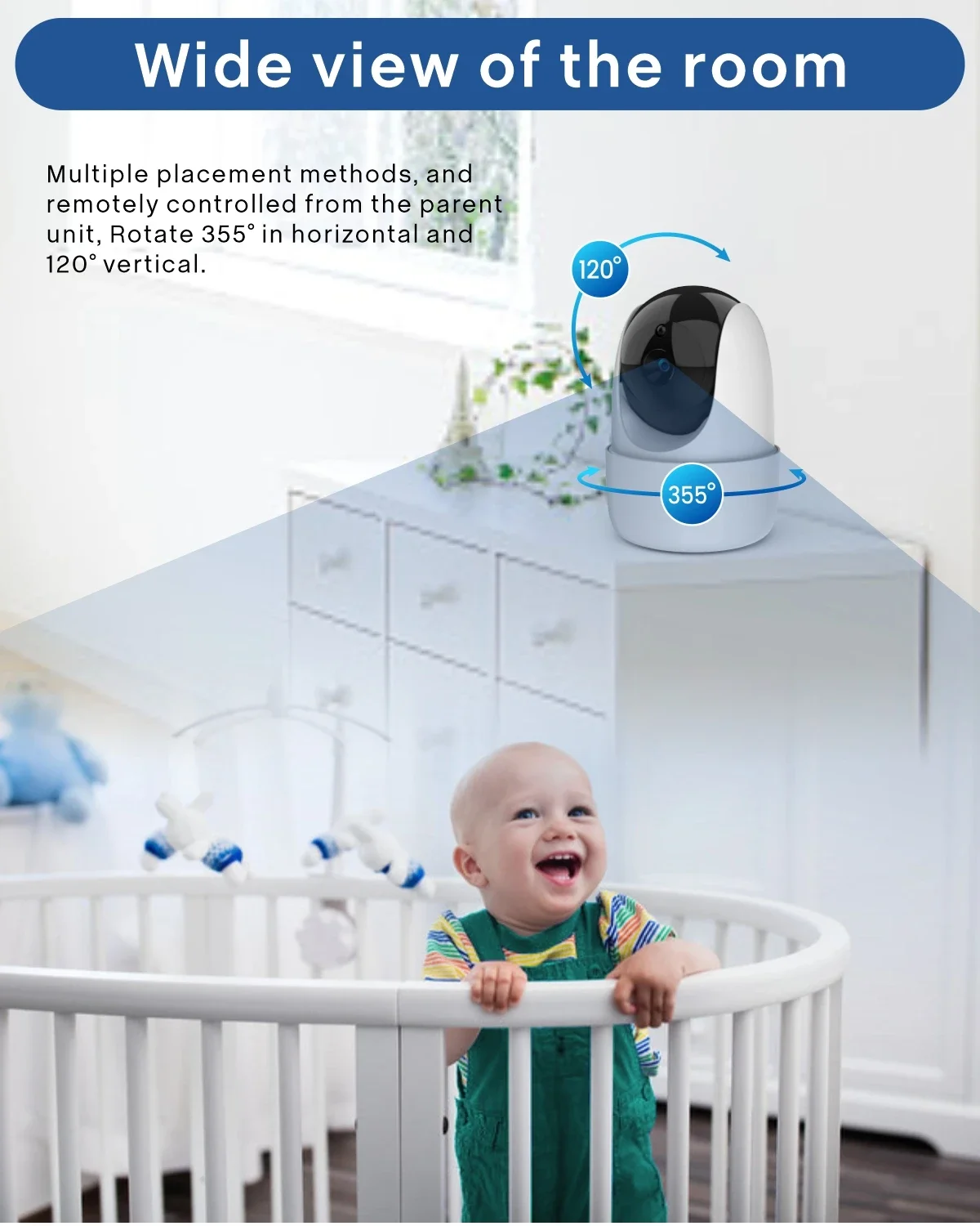 Беспроводная детская радионяня Babymonitor 5-дюймовый