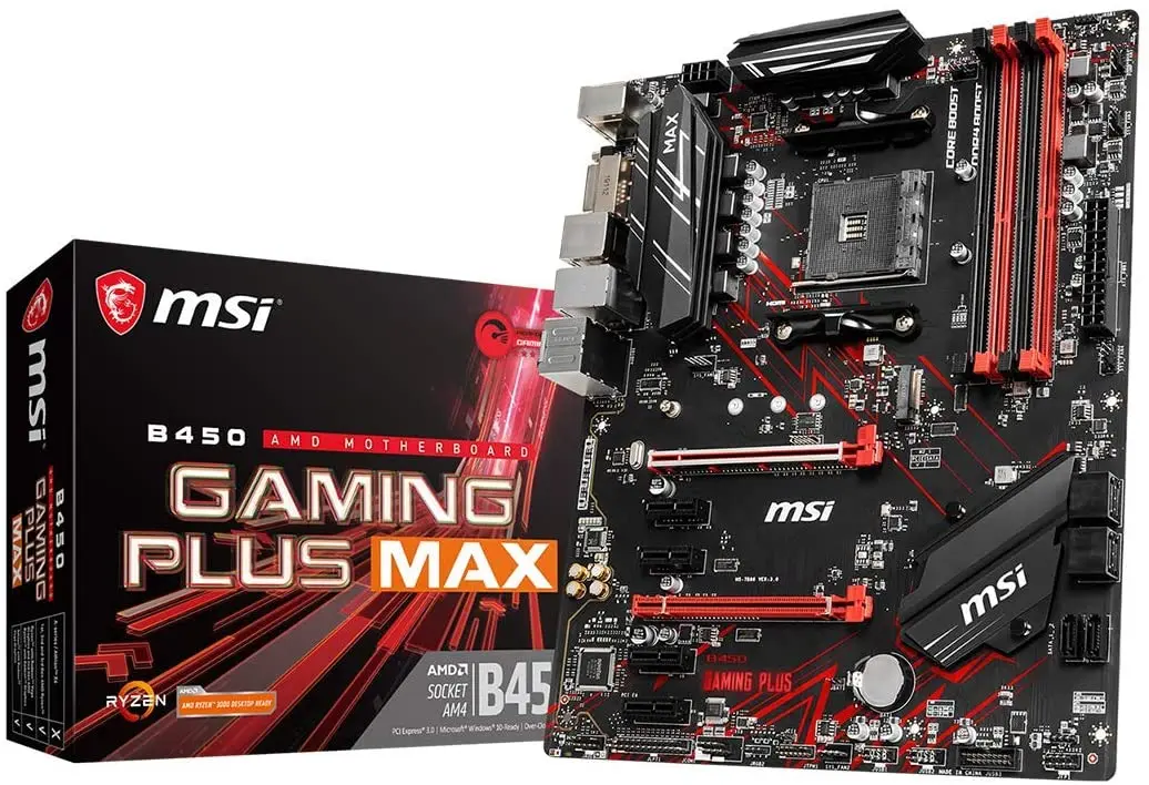 MSI B450 GAMING PLUS MAX материнская плата по стандарту ATX, AM4, DDR4, LAN, USB 3,2 Gen2, M.2, MYSTIC светильник Sync, HDMI, DVI-D, AMD RYZEN 4133 MHz