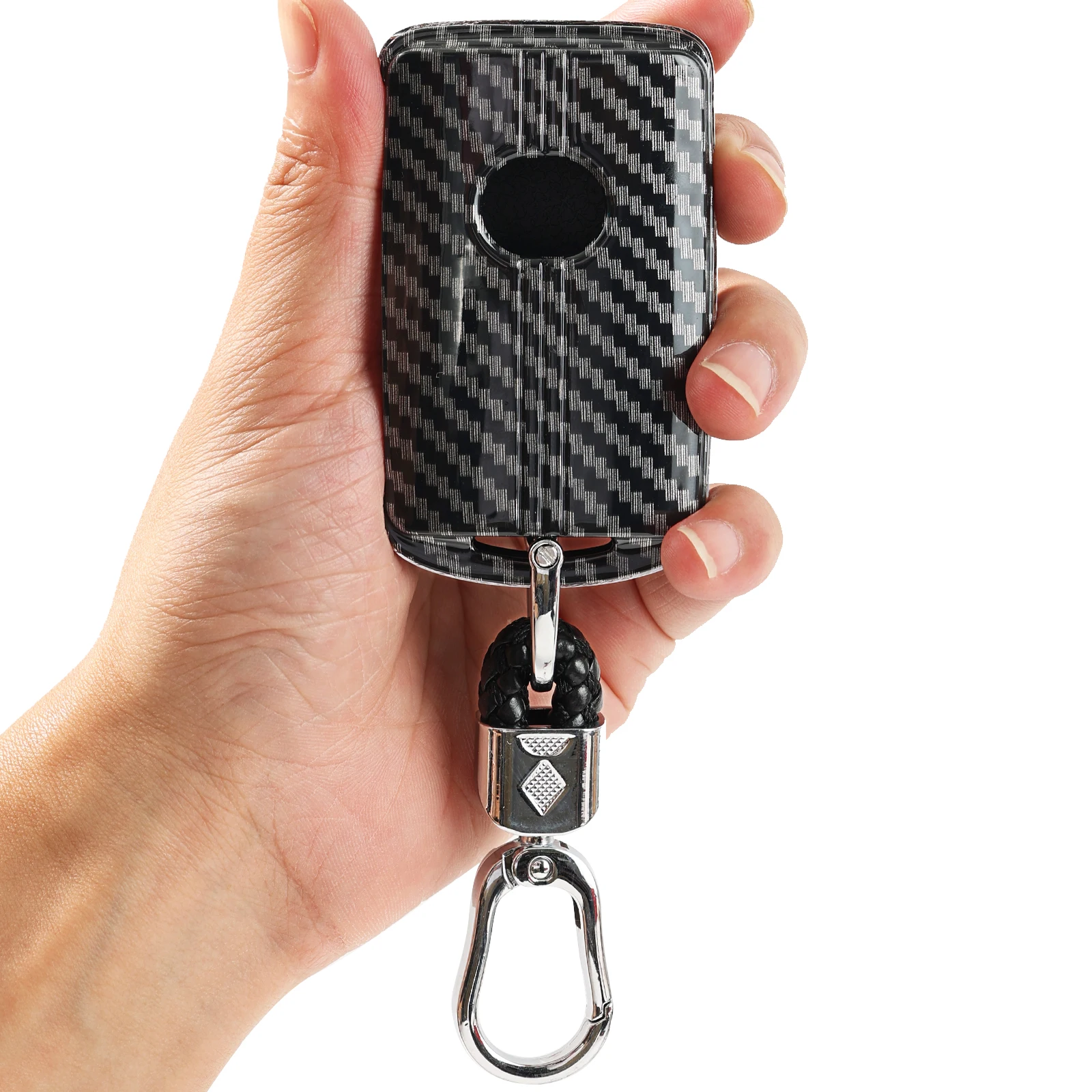 3-кнопочный брелок для ключей из углеродного волокна чехол-держатель Mazda 3 6 CX3 CX5 CX9