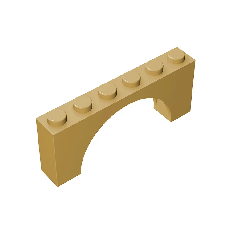 

10 шт., детали MOC для конструктора 15254, свод кирпича, 1x6x2