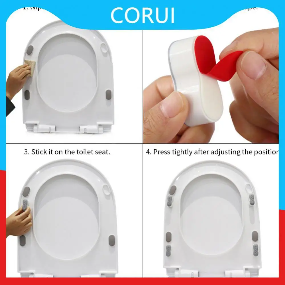 

Universal Seat Cushioning Pads Buffering Protective Self-adhesive Toilet Lid Cushion Shock Absorber Anti-slip /lot