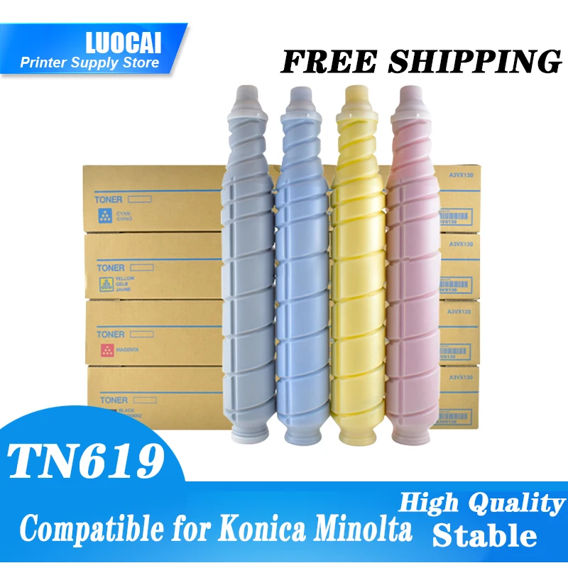 

New 4Color Compatible Cartridge TN619 Toner Cartridge For Konica Minolta C1060 C1070 C2060 C2070 C3080 C3070 TONER