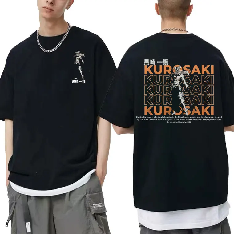 

Anime Bleach Kurosaki Ichigo Hollowification Graphic Printed T Shirt Men Women Fashion T-shirt Mens Cool Manga Harajuku Tshirt