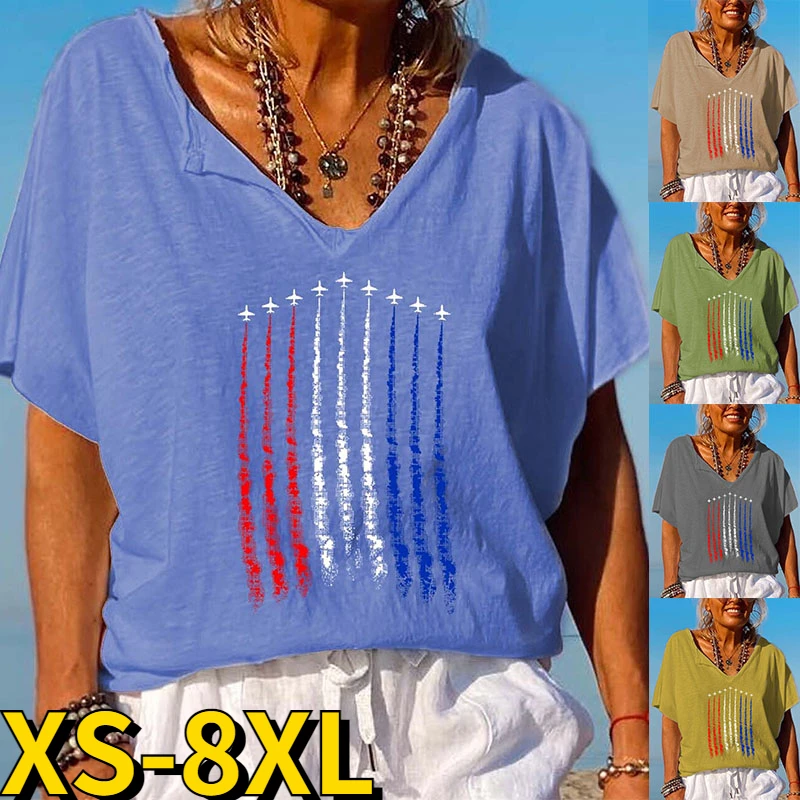 

2022 New 3D New Design Print Tops Women T-Shirts Short Sleeve Summer Tee Loose Casual Basic Tops Female V-Neck Street T-Shirt