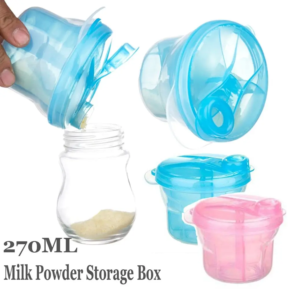 

270ml Portable Snacks Box Dispenser Milk Powder Storage Box Toddler Travel Bottle Food Container Baby Food Storage