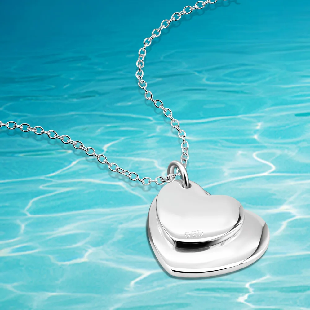 

Женское колье из серебра 925 пробы, с подвеской в виде сердца