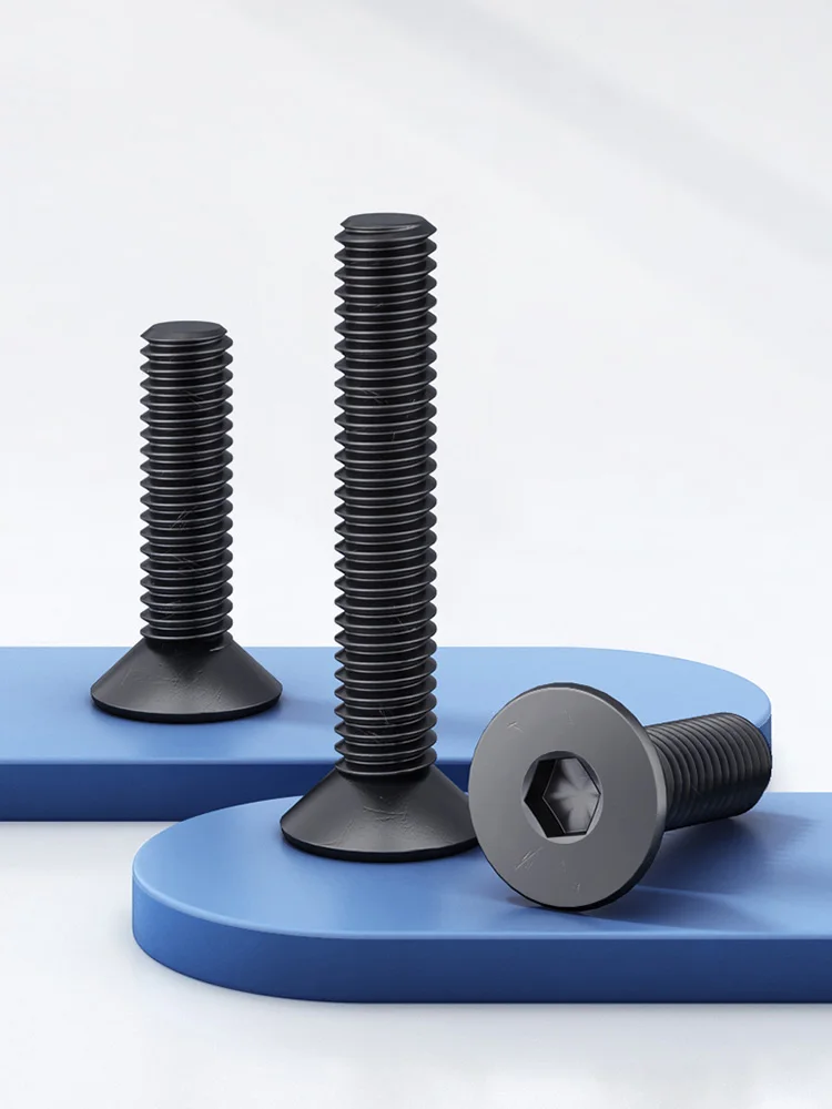 100-10 шт. винты с шестигранным углублением M1.6 M2 10 9 класс углеродистая сталь черная