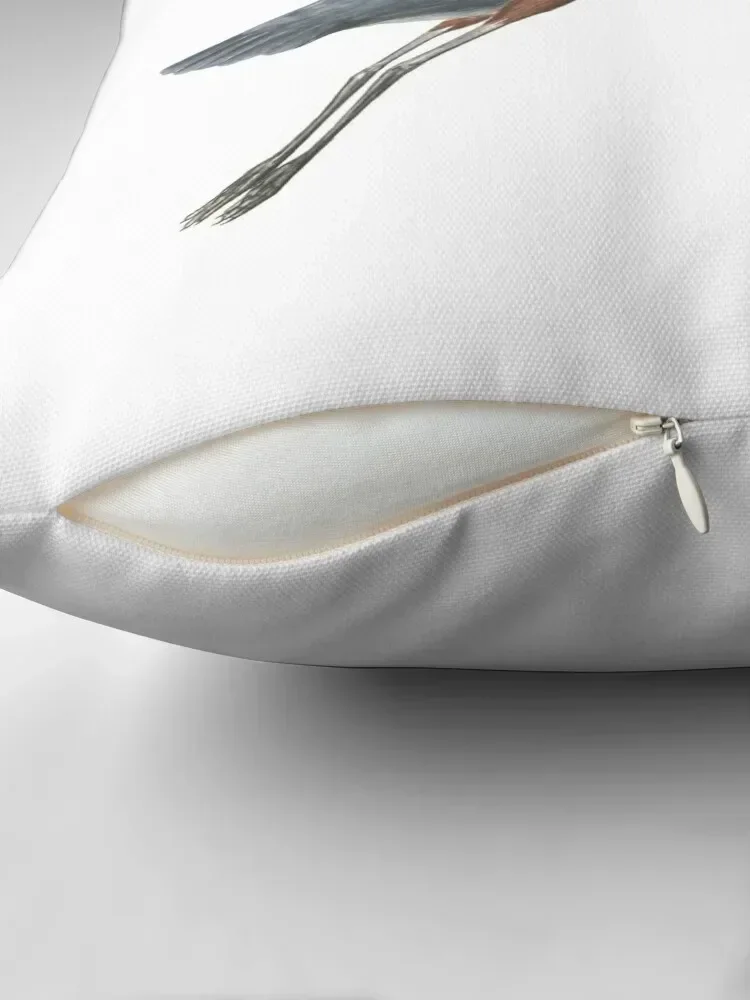 Большая синяя цапля летающая птица художественная декоративная подушка