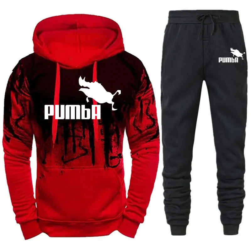 

2022 New Fall Men's Fashion Harajuku New Sportswear Set New Hoodie + Sweatshirt Two-Piece Hoodie Set Men's Casual Wear Set