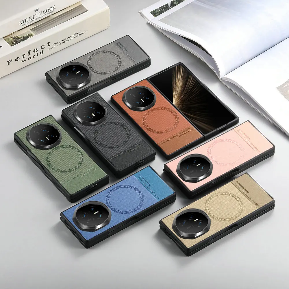 Роскошный кожаный чехол Honor Magic V5 с магнитной беспроводной зарядкой для Huawei Honor Magic V5, складной чехол MagicV5 V 5 (art.: 3920d9a1138cf) - 3920d9a1138cf