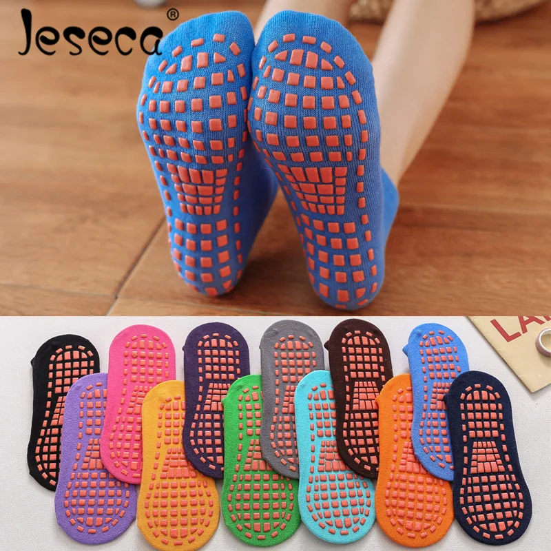 Jeseca New Non-Slip Short Socks 3 Size Adult With Baby Walk Learning Home Floor Socks Indoor Sport Breathable Cotton Ankle Socks