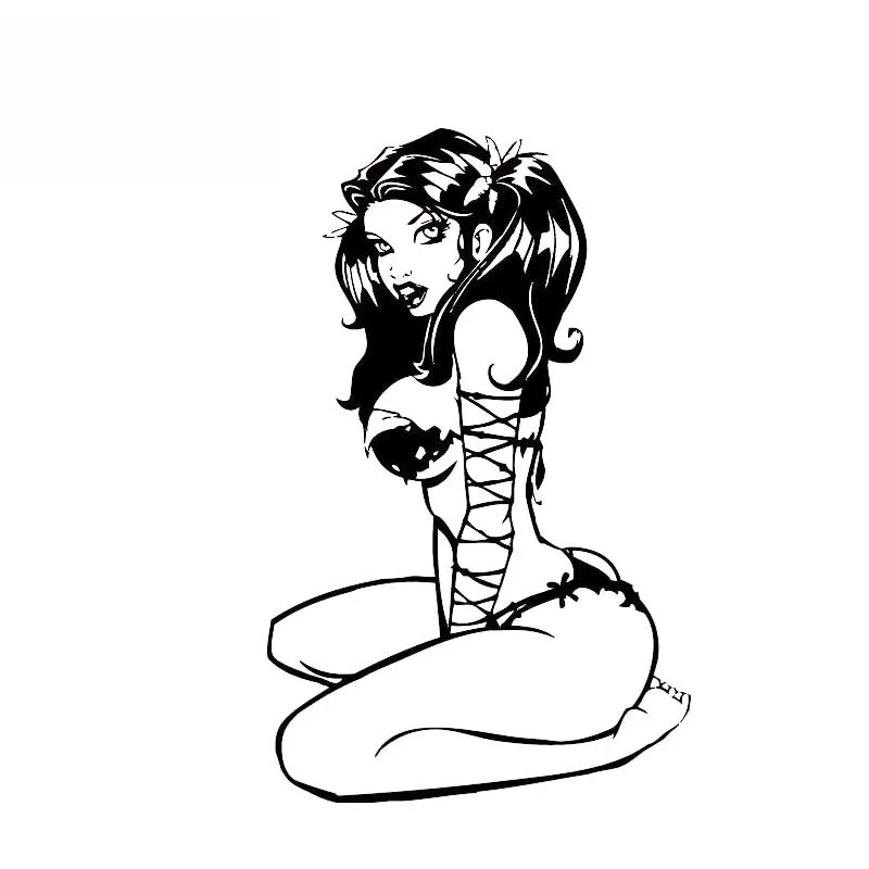 

Sexy Charming Bad Girl Vinyl Decals Black/Silver Car Sticker High Quality Fashion Popular Style 9.7*15.5CM