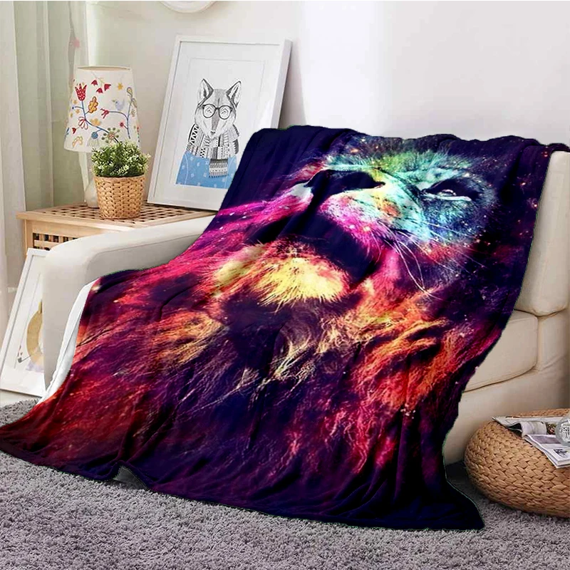 

Animal Blanket Lion Blanket Flannel Blanket Fleece Throw Blankets for Bedroom Couch Sofa Gift TV Blanket King Size Super Soft