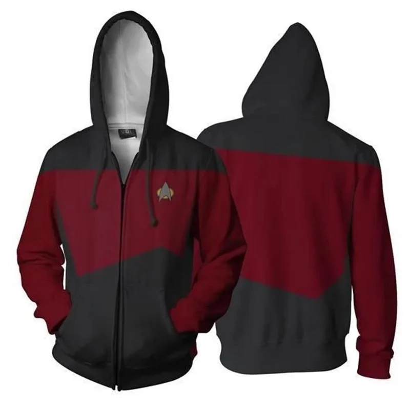

Star voyager trekking casaco com capuz com estampa 3d, masculino com capuz, hip hop, casual com zíper