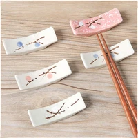 creative ceramic plum blossom chopsticks holders japanese household kitchen sushi stick holder tableware rack supplies