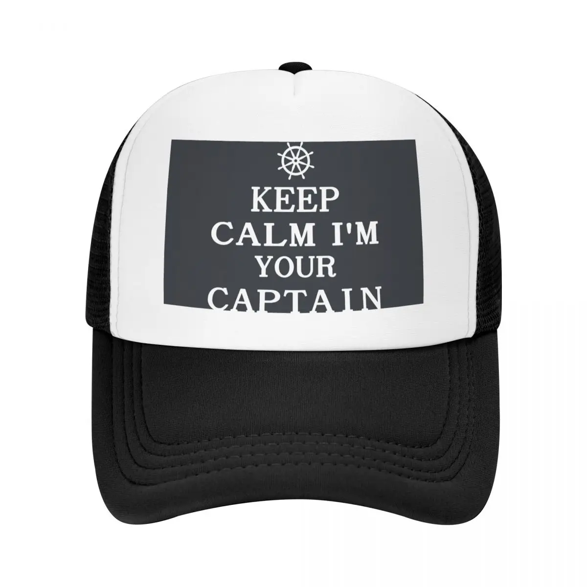

Keep Calm I'm Your Captain Baseball Cap for Men Women Snapback Trucker Hat Adjustable Unisex Fishing Mesh Hats