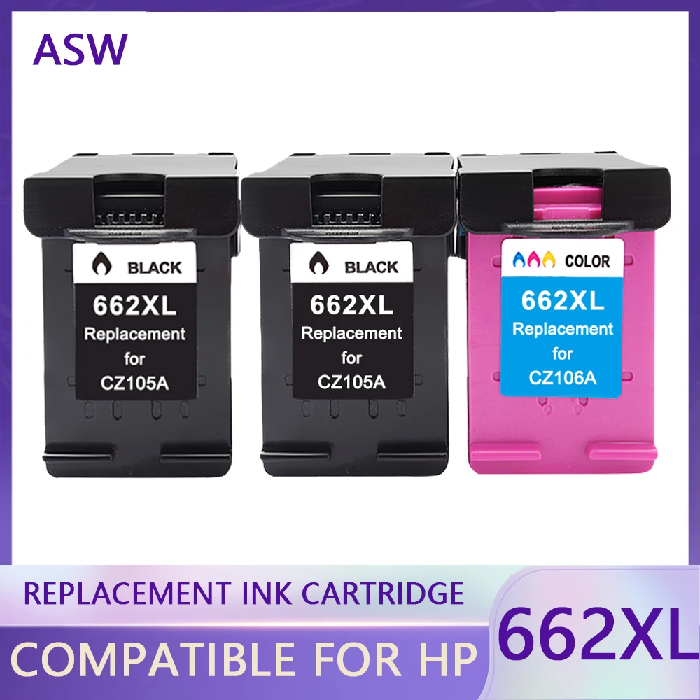 

Compatible Ink Cartridge Replacement For HP 662 662xl Deskjet 1015 1515 2515 2545 2645 3515 3545 4515 4645 Printer Ink