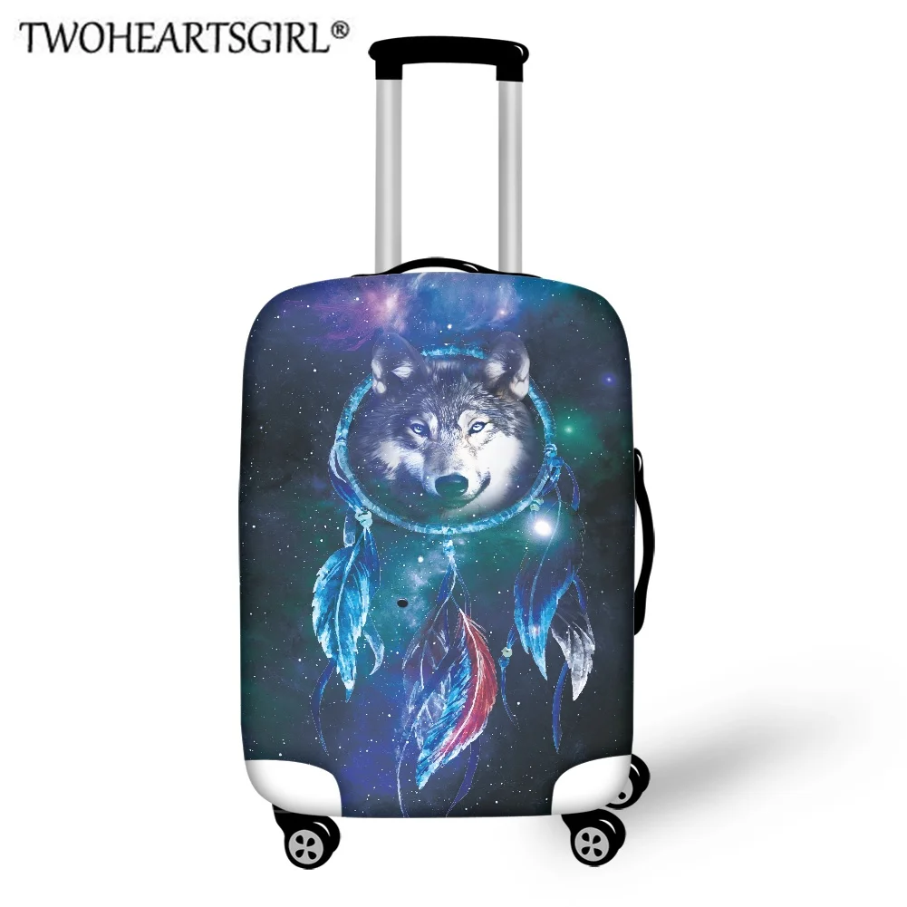 

Suitcase Sleeve Cover Dreamcatcher Wolf Luggage Protective Holder Bag 18-32' Trolley Case Thickening Covers Travel Accessories