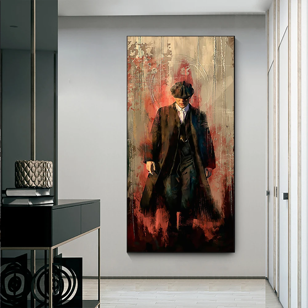 

Vintage Tommy Shelby Canvas Painting Prints Graffiti Peaky Blinders TV drama Posters Wall Art Picture For Living Room Bedroom