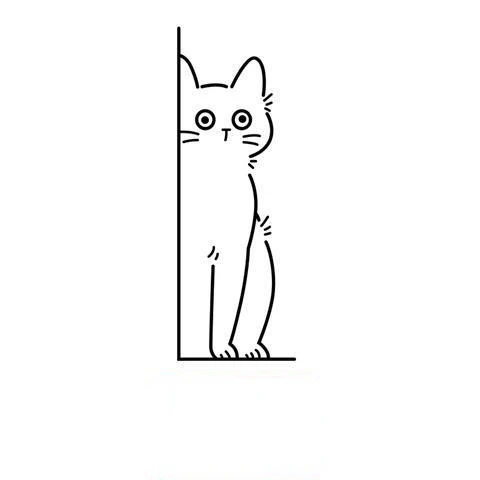 

Cute Cat Door Wallpaper Glass Sliding Door Anti-collision Sticker Pet Shop Cat Cafe Door Corner Decoration
