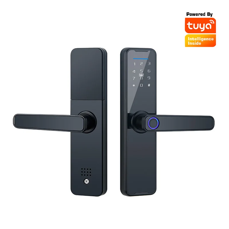 

Tuya APP Phone Remote Control Fingerprint Lock Electric Password Code Number IC Card Door Lock With Key Free shipping Best