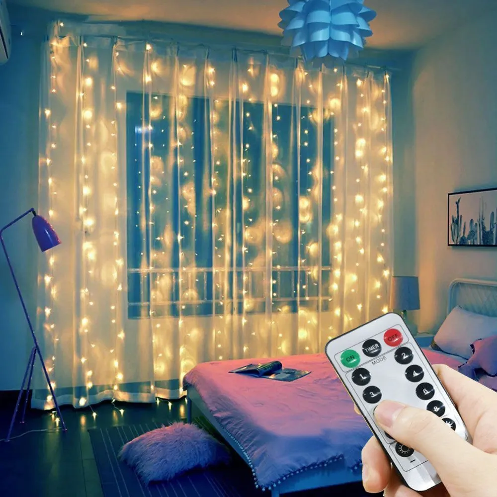 СВЕТОДИОДНАЯ Гирлянда для занавесок 3 м USB-гирлянда Сказочная гирлянда с