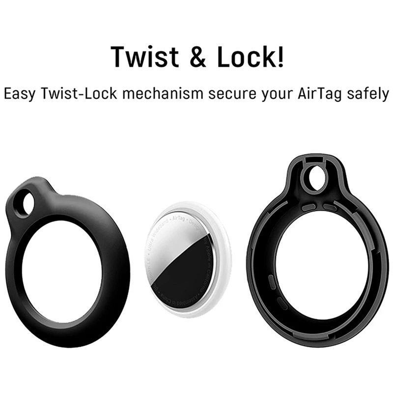

8 Pack Silicone Case Compatible With Protective Cover Accessory For Airtags Case, Air Tag Keychain