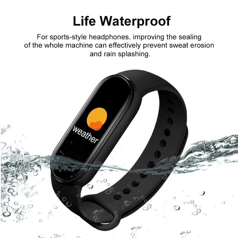 M6 Smart Bracelet Men Women Heart Rate Blood Pressure Monitor Sports Band Fitness Tracker Watches Bluetooth Step Mileage Running