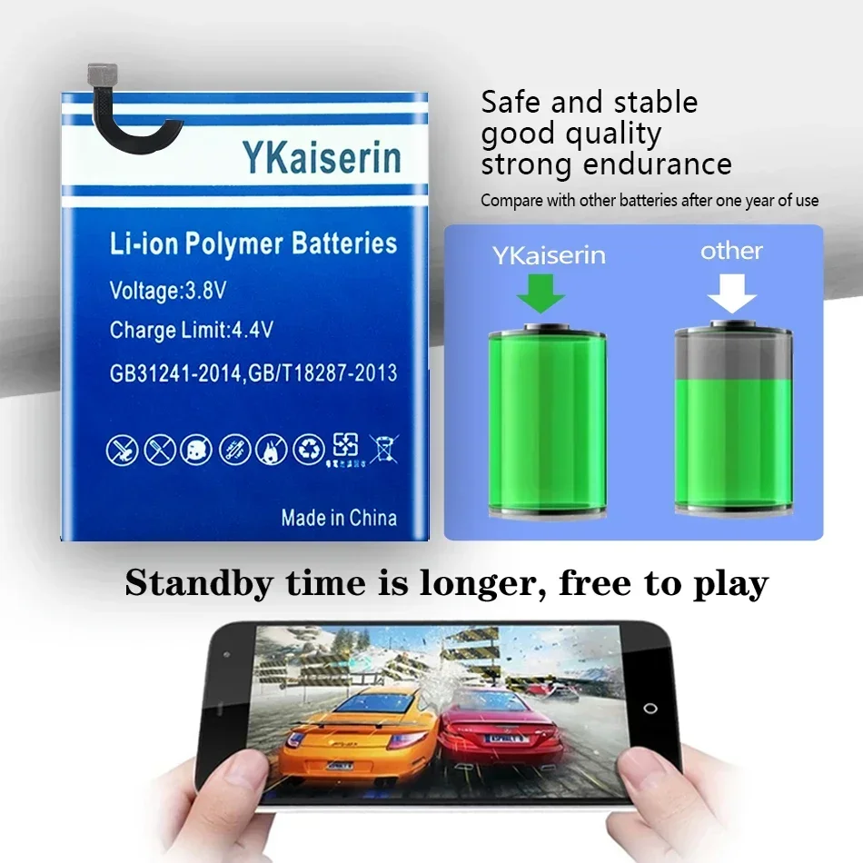 YKaiserin для MEI ZU 5500 мАч BA721 BA 721 Сменный аккумулятор Meizu M6 Note M721H M721L аккумуляторы