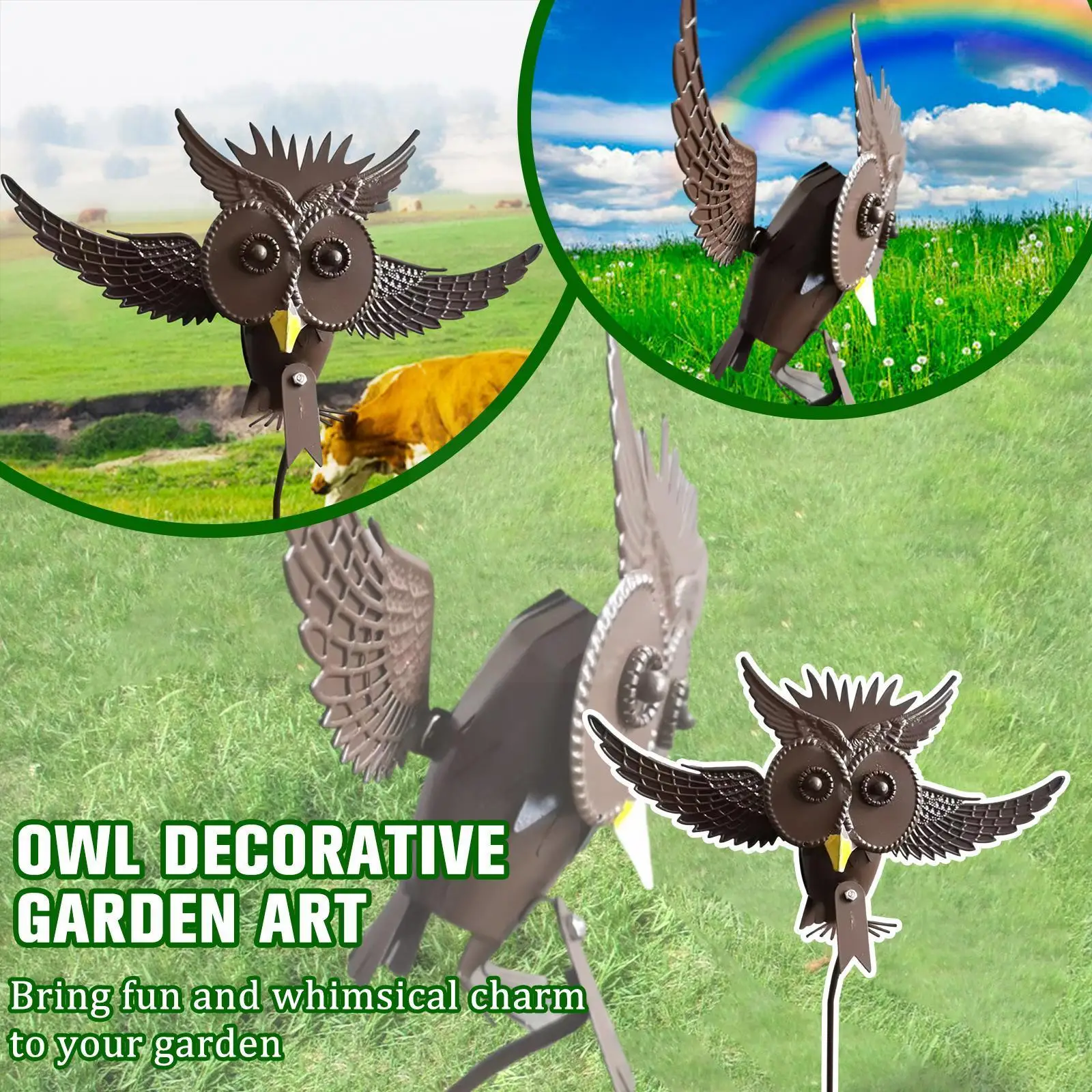 

Outdoor Owl Decoy Bird Repellent Pest Garden Scarecrow Decoration Decor Statue Garden Protector Jardim Garden Animal Yard O2G8