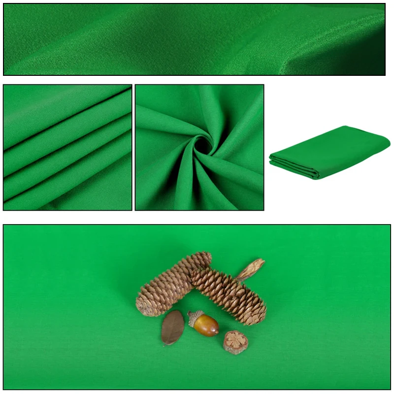 Ulanzi фон для фотосъемки с густым гладким муслиновым хлопковым зеленым экраном