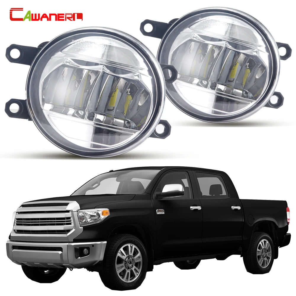 

2 Pieces 30W Car Front LED Fog Light Assembly DRL For Toyota Tundra 2014-2019 Truck External Fog Daytime Running Lamp H11 12V