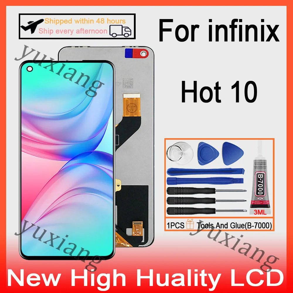 Original For Infinix Hot 10 X682 X682B X682C LCD Touch Screen Digitizer Replacement LCD With Frame