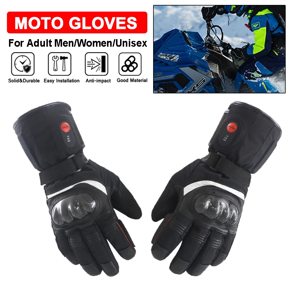 

Touchscreen Motorcycle Electric Heated Gloves Rechargeable Battery 7.4V 2200MAH Outdoor Cycling Skiing Waterproof Heating Gloves