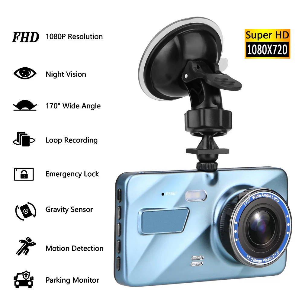 

Car DVR Cycle Recording Night Vision Dual Lens Dash Cam 3.6" Video Recorder With Rear View Camera Auto Dvr Recorder DashCam