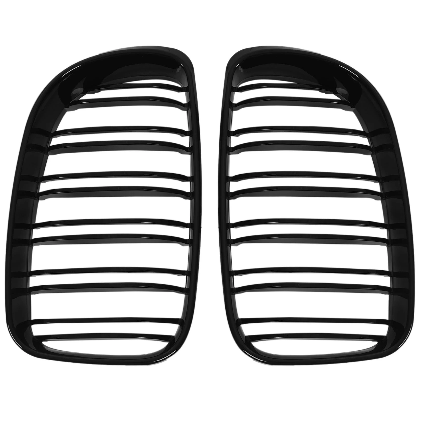 

Glossy Black Dual Slats Front Kidney Grille Grill Replacement for BMW E81 E87 E82 E88 120I 128I 130I 135I Selected 2007-2011