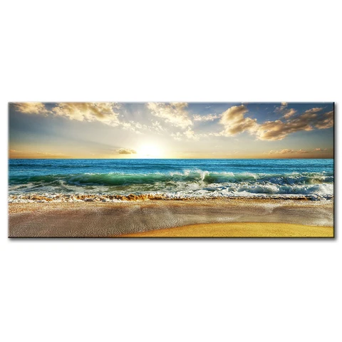 Настенная картина с изображением заката на пляже, большой пейзаж, алмазная живопись, вышивка крестиком, украшение для дома, полная Бриллиантовая мозаика, море X1111