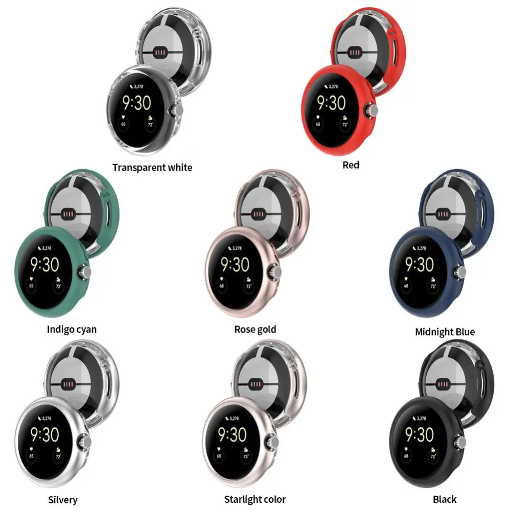 

Glass+Cover for Google Pixel Watch Hard PC All-Around Full Bumper Shell With Tempered Glass Screen Protector for SmartWatch Case