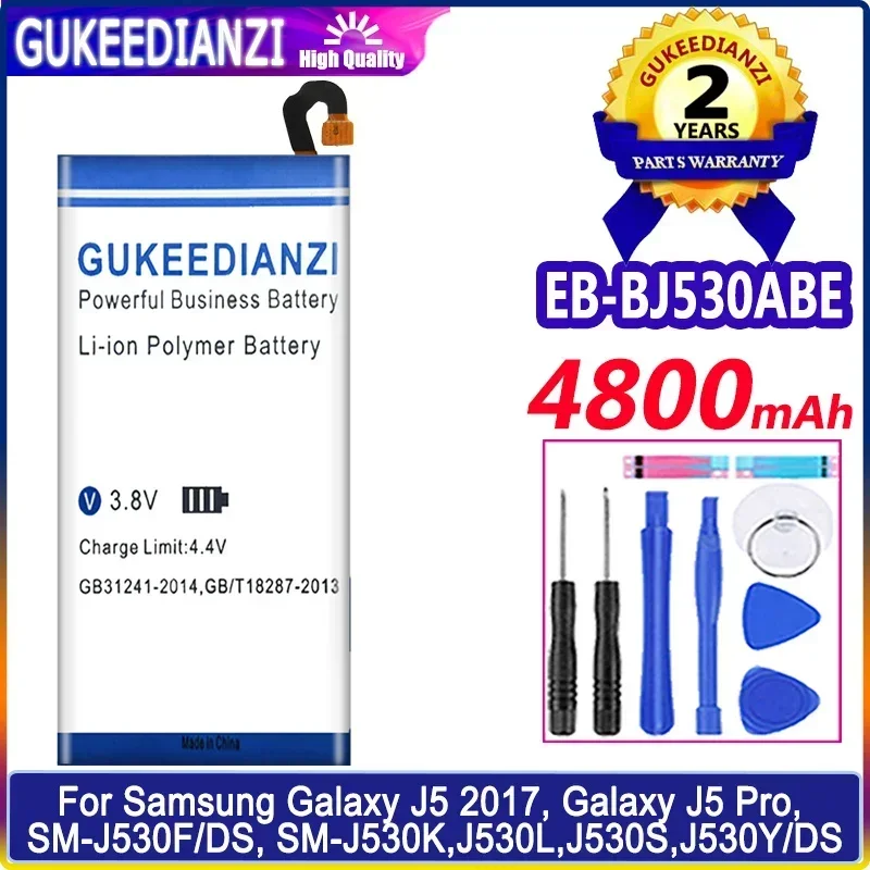 GUKEEDIANZI EB-BJ530ABE 4800 мАч Аккумулятор для Samsung Galaxy J5 Pro 2017 J530 SM-J530K SM-J530F SM-J530Y мобильного