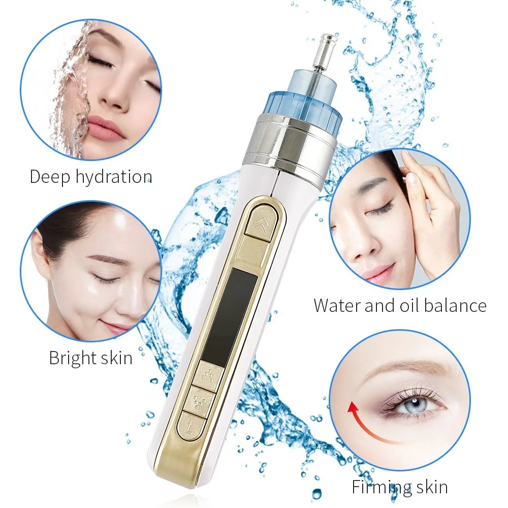 Portable 3D Smart Water Injection Pen Handheld Meso Gun Injector Facial Skin Rejuvenation Anti Aging Eye Bag  Remover Skin Care