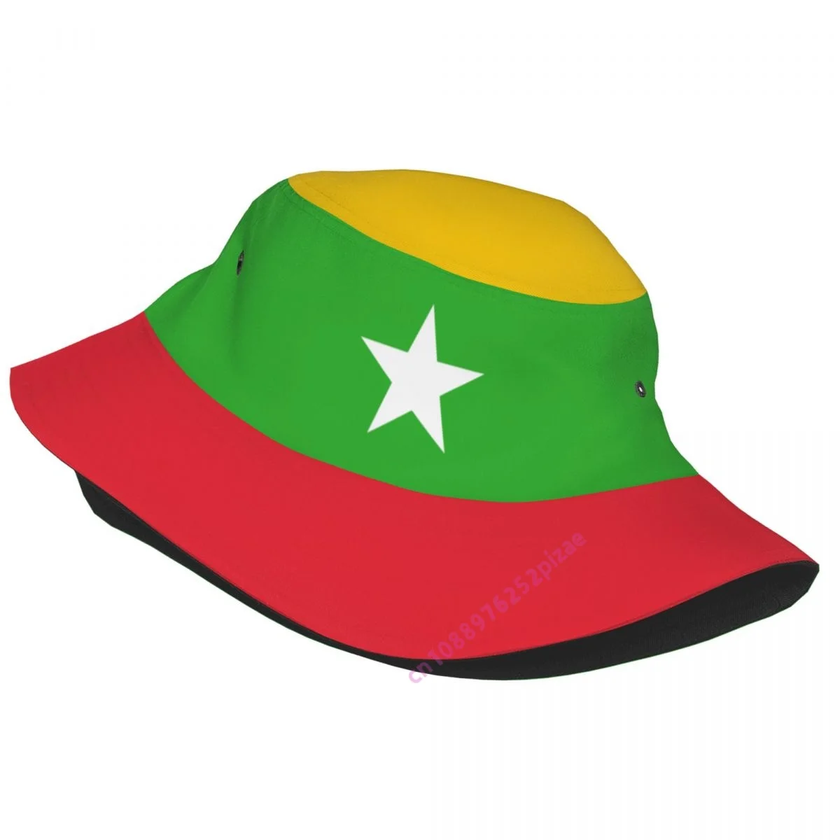 Панама с 3D флагом Мьянмы для мужчин и женщин шляпа от солнца дышащая сетчатая