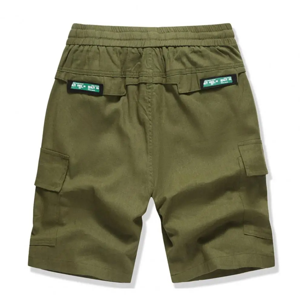 

Men Summer Shorts Multiple Pockets Sports Shorts Pure Color Summer Shorts