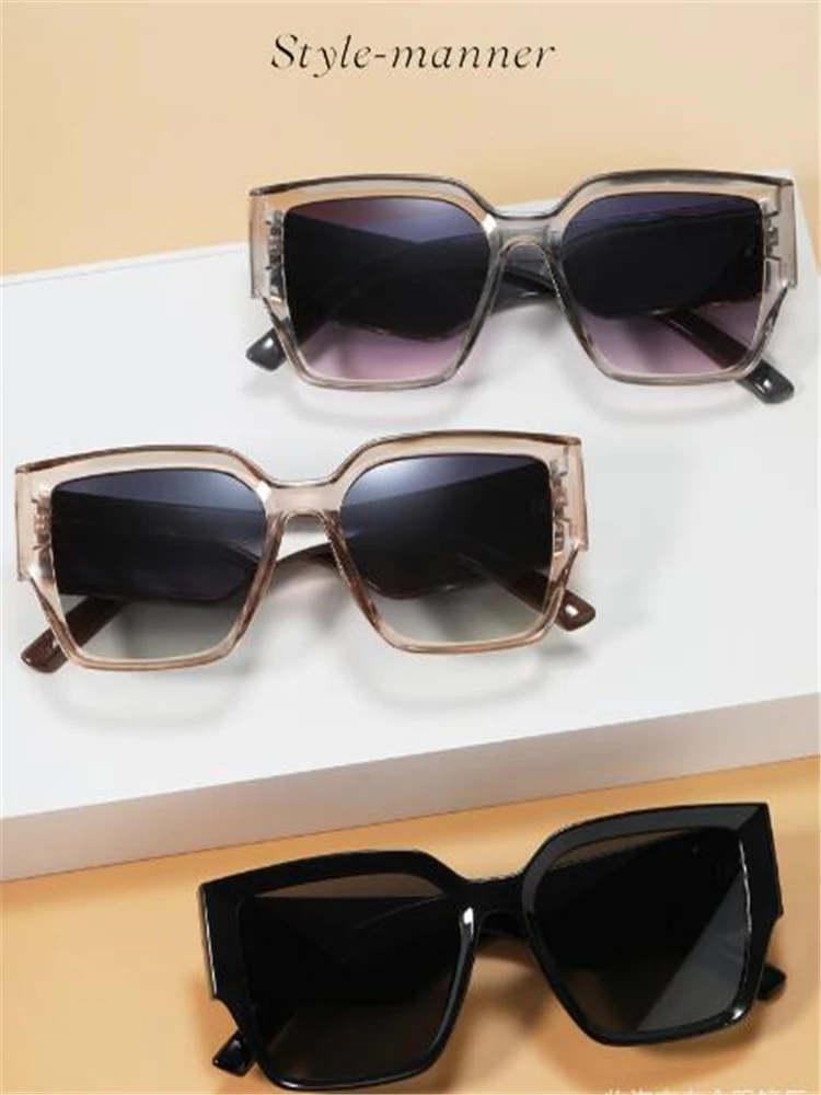 Новинка женские солнцезащитные очки с широкими штанинами в стиле ретро 2024 Модные