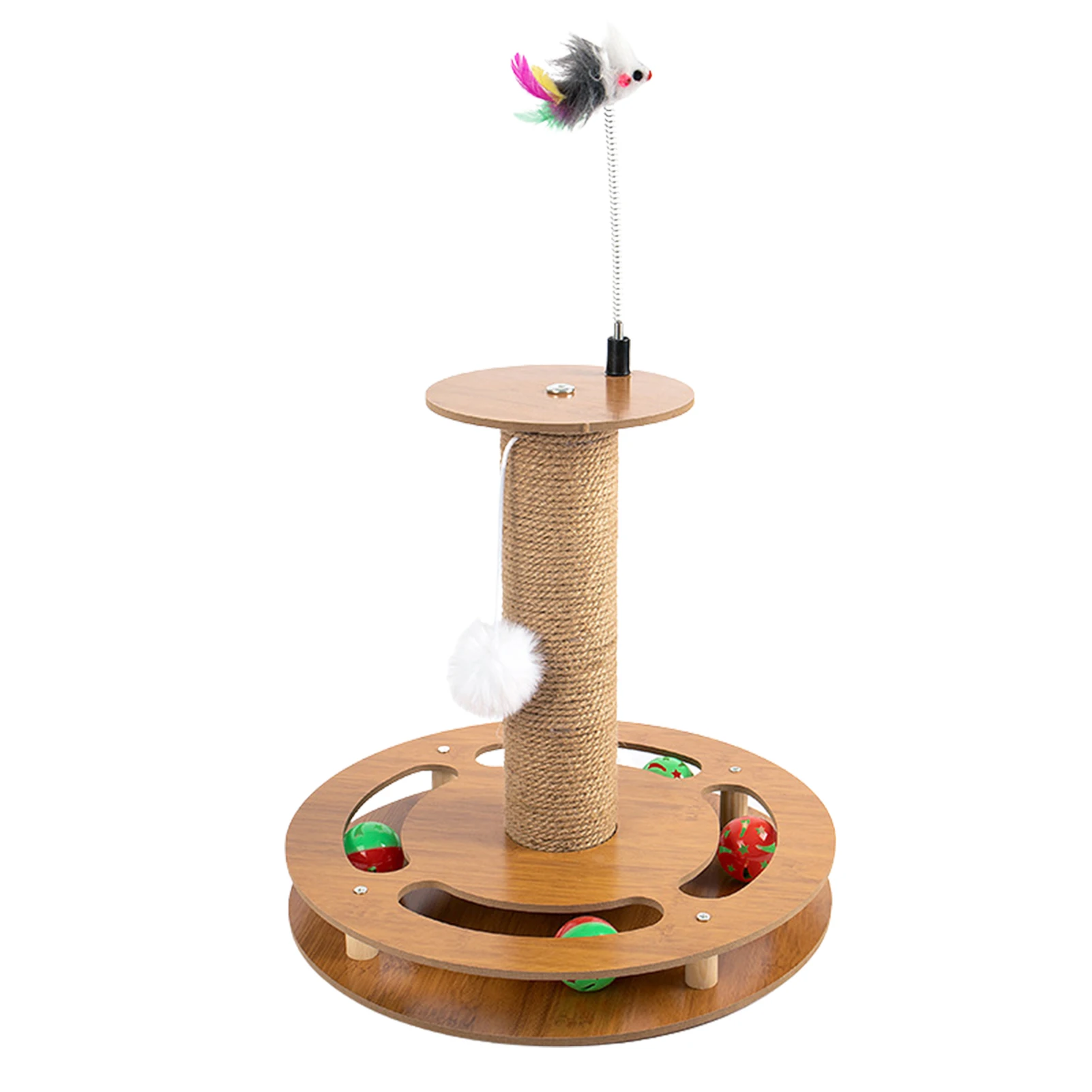 

Cat Scratching Post Automatic Cat Toy Interactive Cat Scratcher Spring Cat Toy Multifunctional Interactive Cat Toy For Indoor