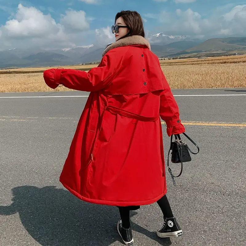 Winter Women's Cold Coat Parkas Long Fleece Padded Jacket Super Hot Coat Jacket Snow Outercoat Plus Size Cheap Wholesale New