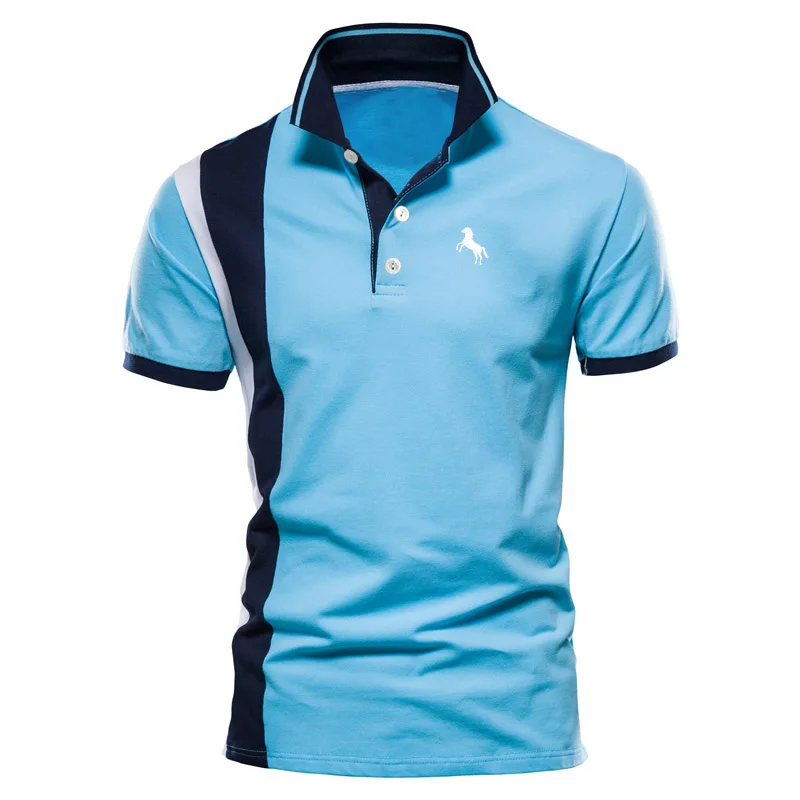 

New Summer Casual Cool Men's Short Sleeve Popular Print Polo Shirt